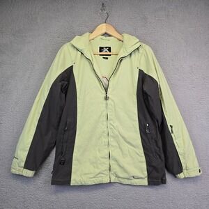 ZeroXposur Jacket Women's Medium Green Fleece Lined Ski Coat Winter Insulated